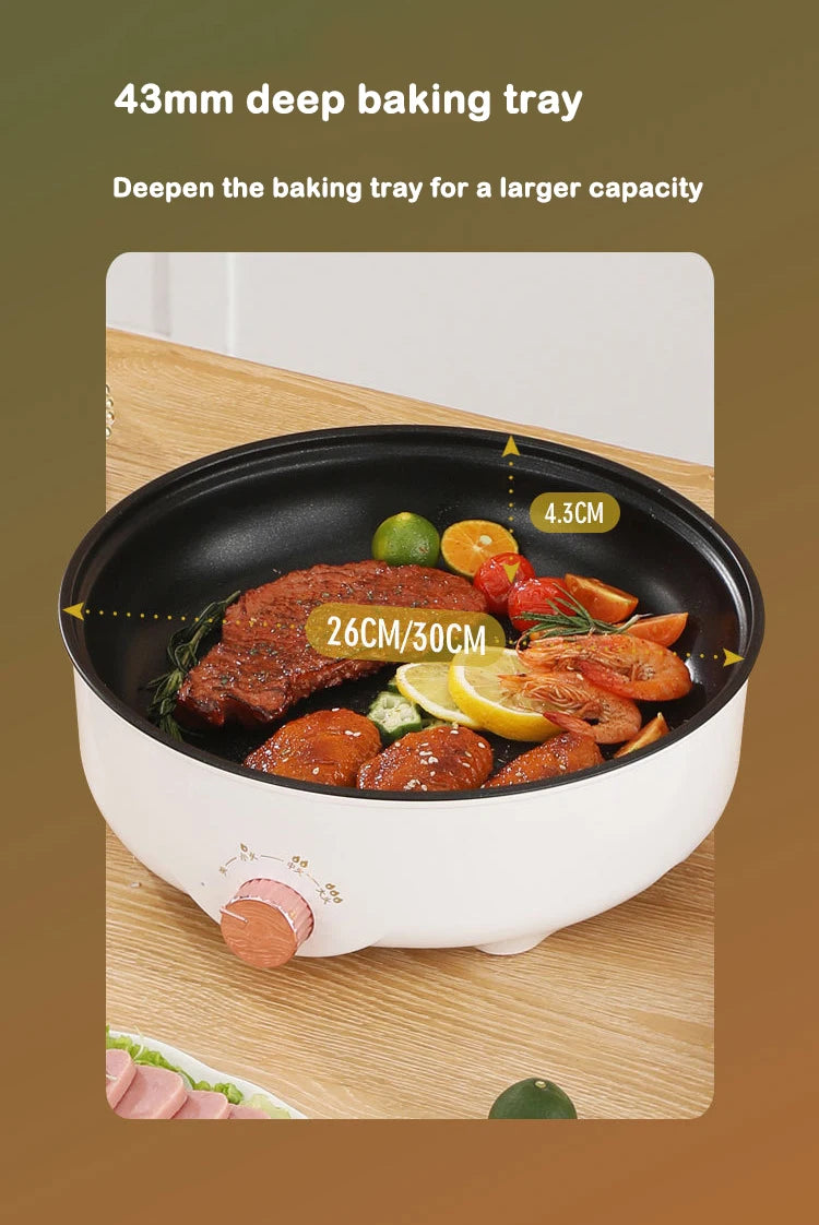 Multicooker Skillet Eggs Soup Cooking Pot Hotpot Noodles Cooker EU