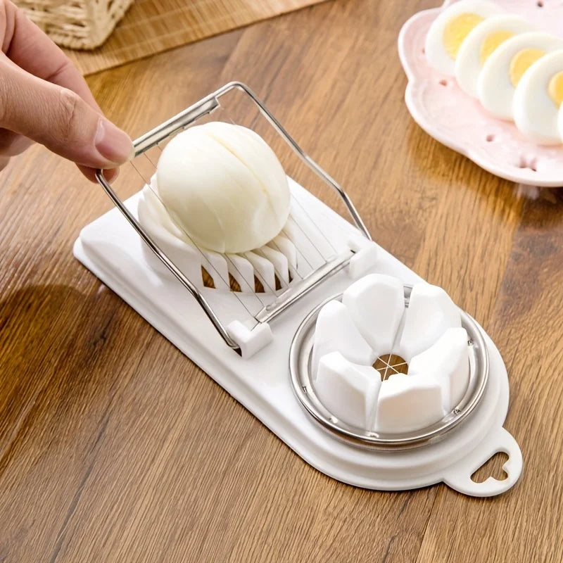 Multifunctional Egg Slicers Stainless Steel Slicer Fancy Splitter Egg Cutting