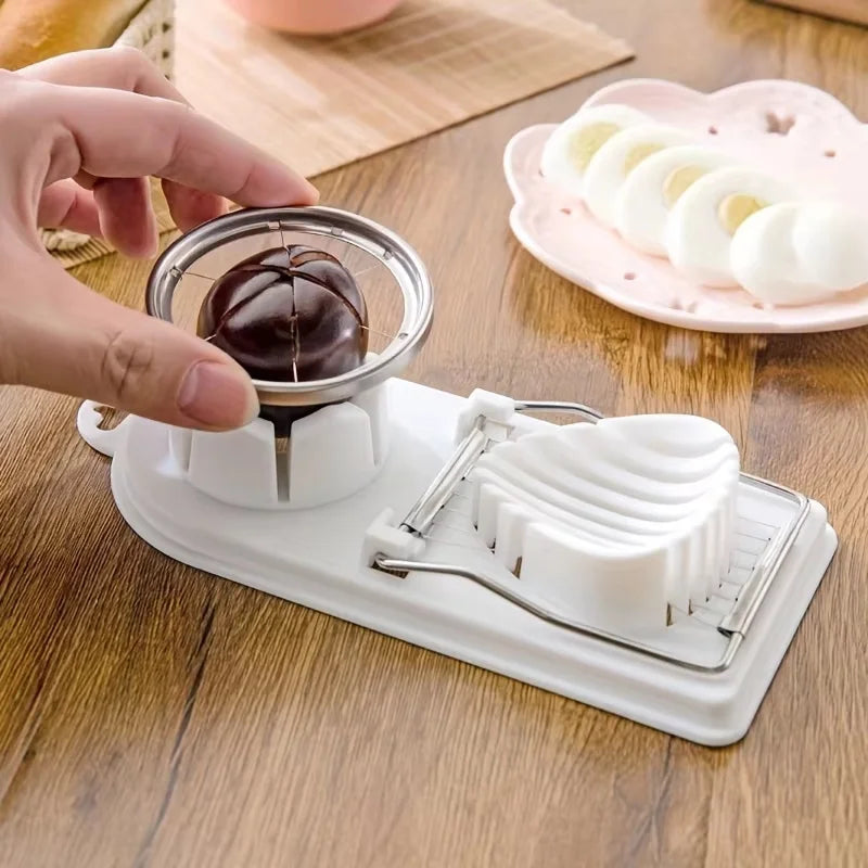 Multifunctional Egg Slicers Stainless Steel Slicer Fancy Splitter Egg Cutting