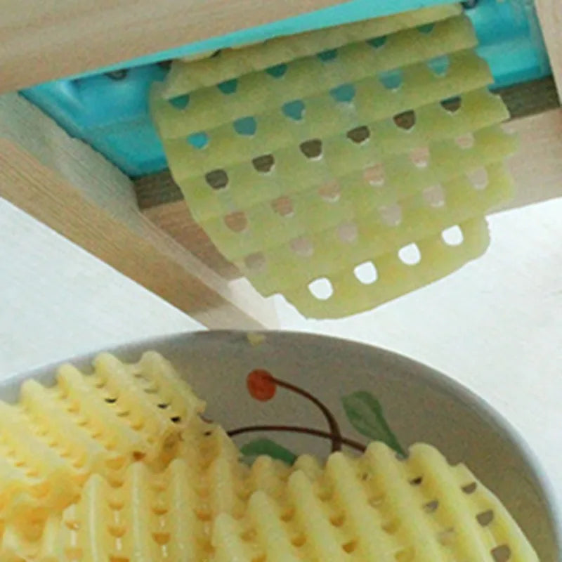 Fries Grid Stainless Potato Grid Steel Potato Kitchen Wooden
