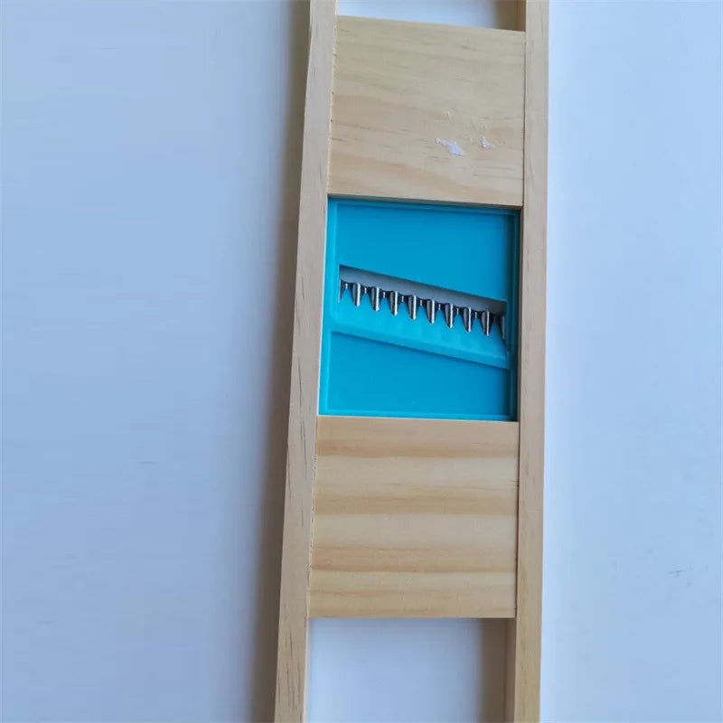 Fries Grid Stainless Potato Grid Steel Potato Kitchen Wooden