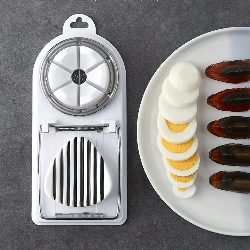 Multifunctional Egg Slicers Stainless Steel Slicer Fancy Splitter Egg Cutting