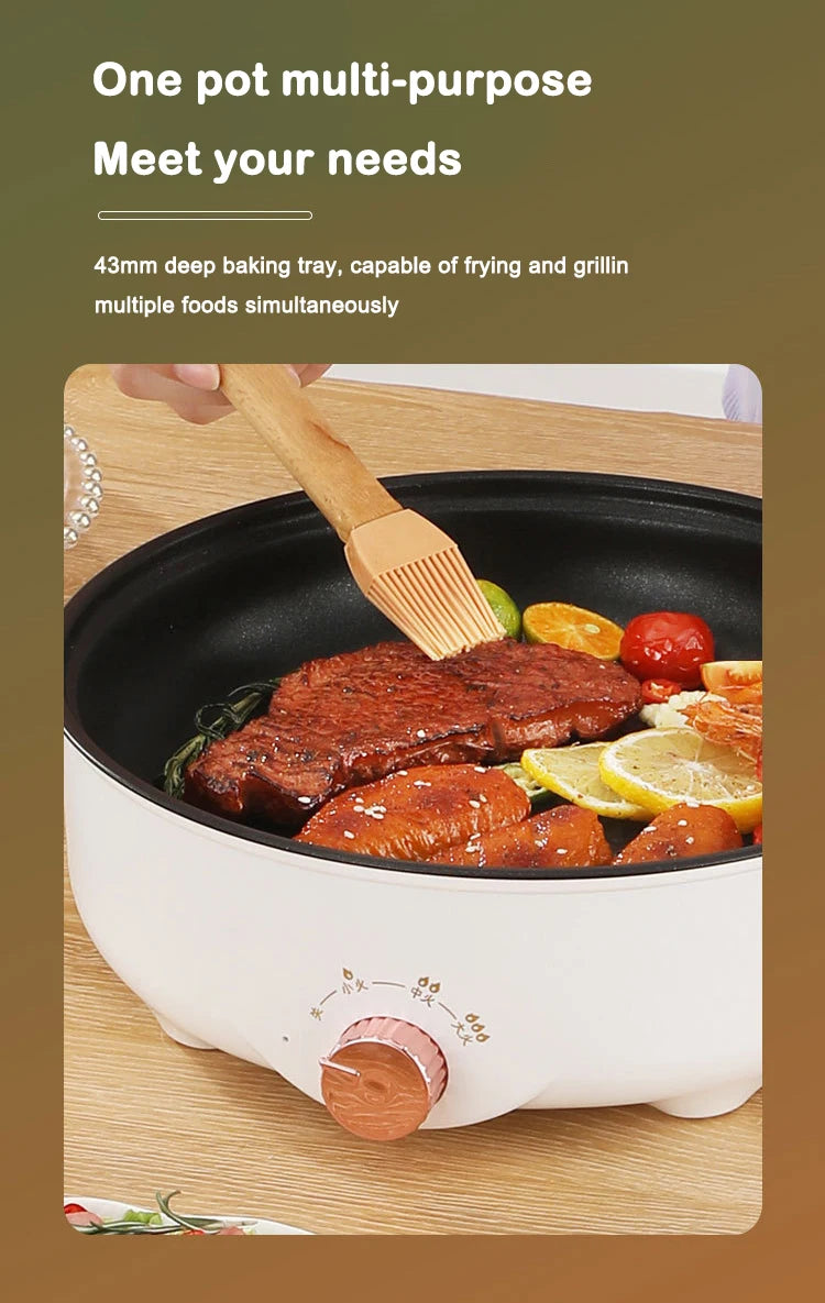 Multicooker Skillet Eggs Soup Cooking Pot Hotpot Noodles Cooker EU