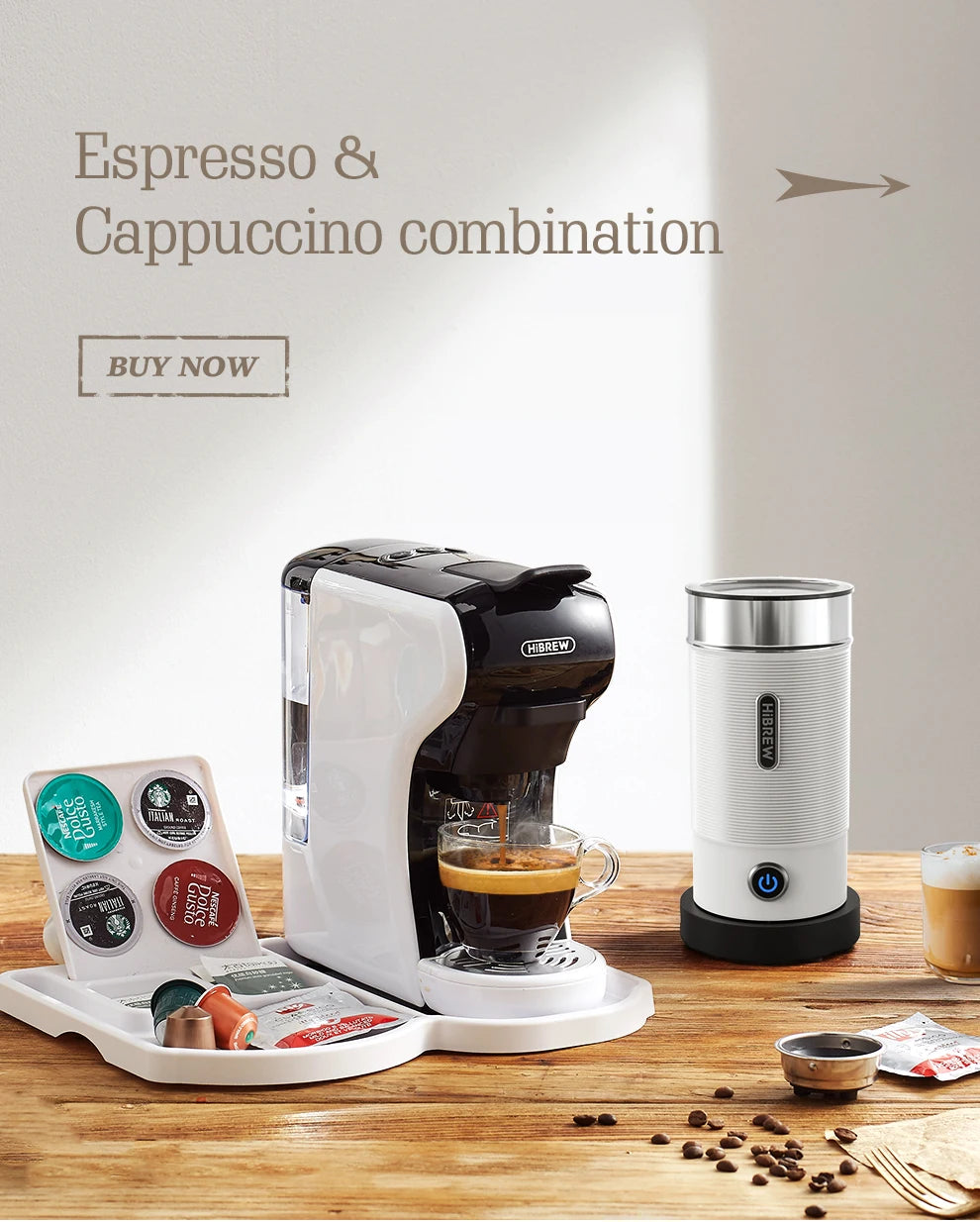 Electric Milk Frother Frothing Foamer Chocolate Mixer Cold/Hot