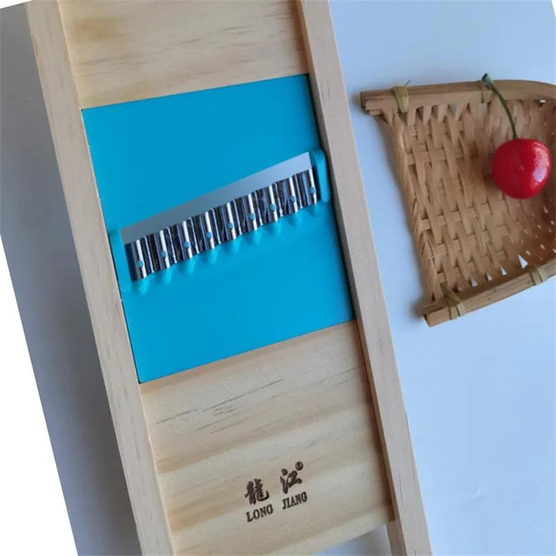 Fries Grid Stainless Potato Grid Steel Potato Kitchen Wooden