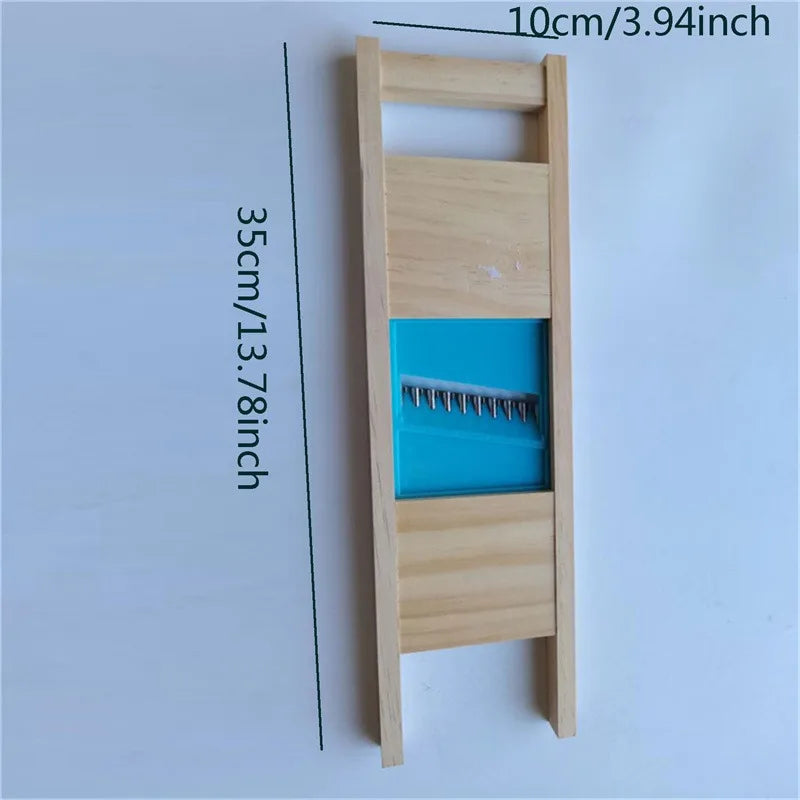 Fries Grid Stainless Potato Grid Steel Potato Kitchen Wooden