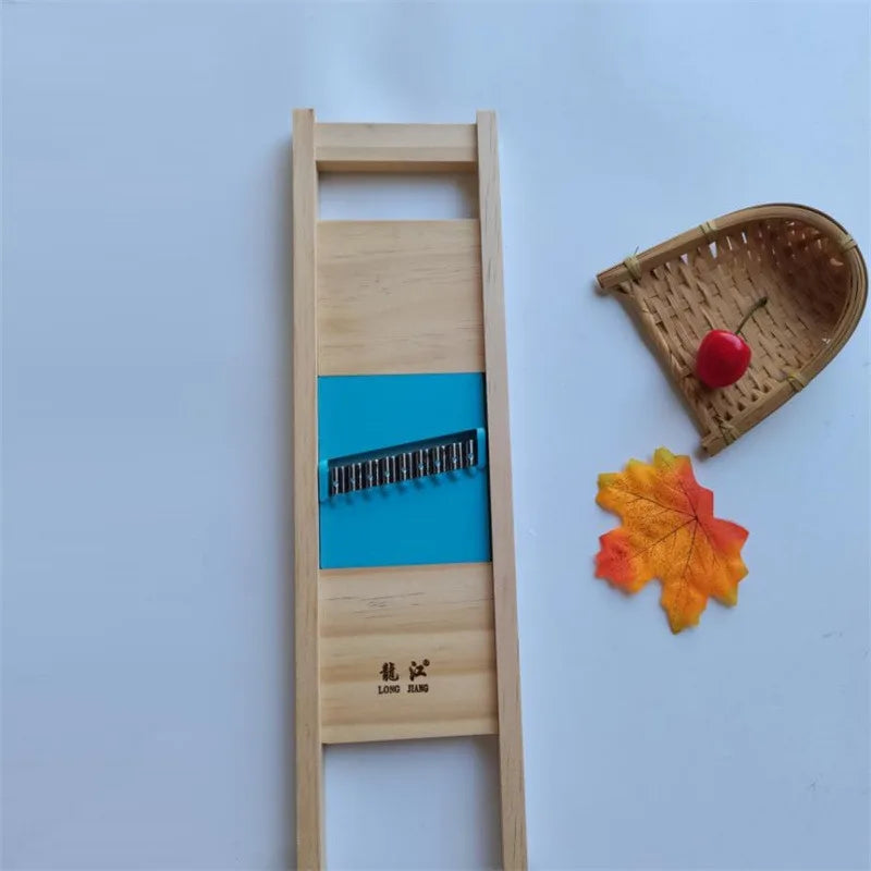 Fries Grid Stainless Potato Grid Steel Potato Kitchen Wooden